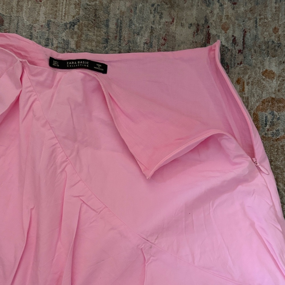 Zara Basic Collection Asymmetrical Pink Skirt - image 4